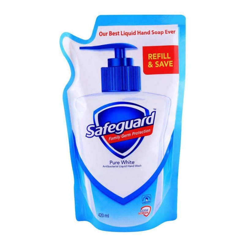 SAFEGUARD HAND WASH PURE WHITE 420ML