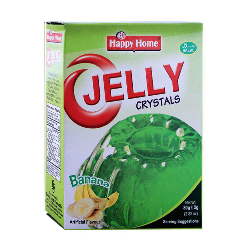 HAPPY HOME JELLY CRYSTALS BANANA 80G