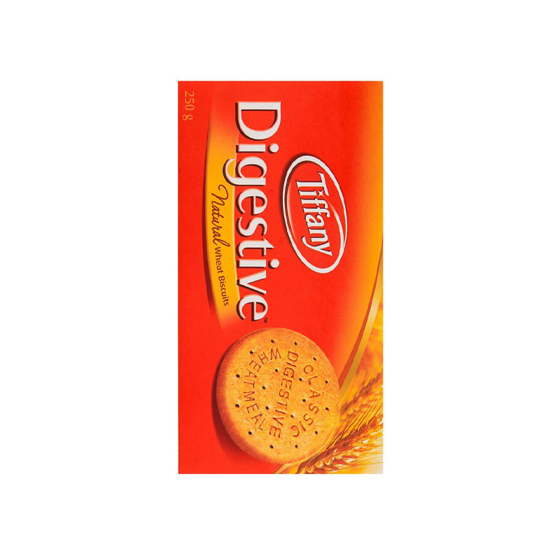 TIFFANY DIGESTIVE NATURAL BISCUITS 250GM