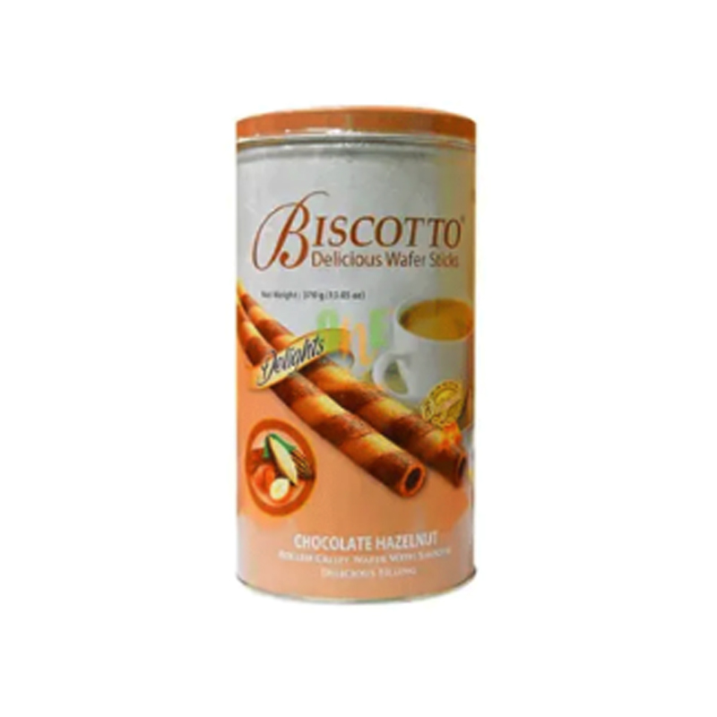 DELIGHT BISCOTTO WAFER STICKS HAZELNUT 125GM
