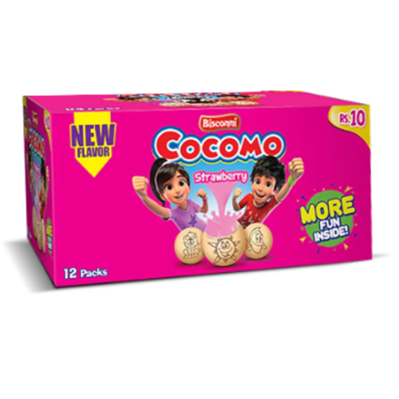 BISCONNI COCOMO STRAWBERRY POUCH 12PACK