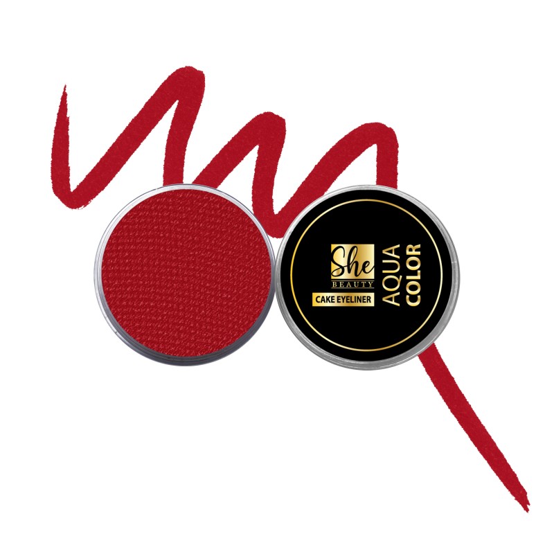 SHE BEAUTY AQUA COLOR CAKE LINER RED 13GM