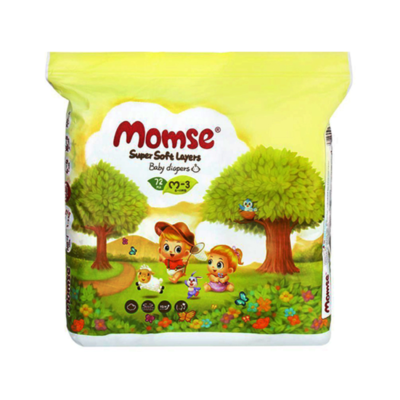 MOMSE BABY DIAPER MEDIUM 72S