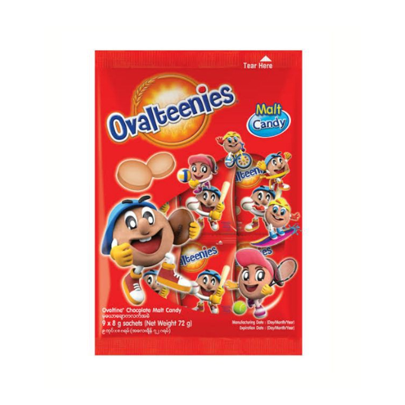 OVALTEENIES MALT CANDY 72GM