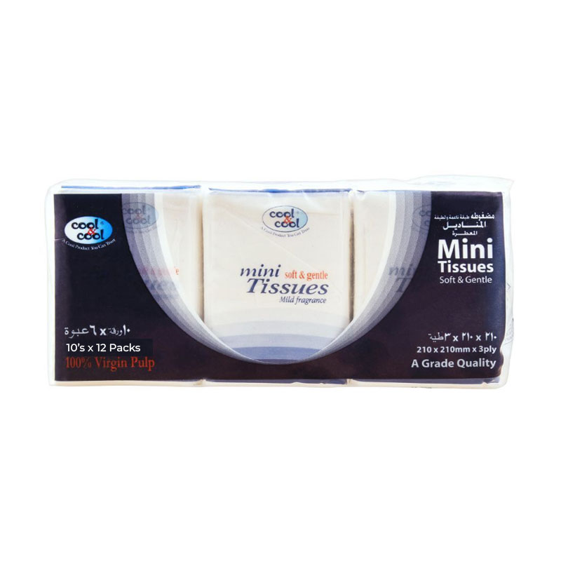 COOL & COOL MINI TISSUES 10X12PCS