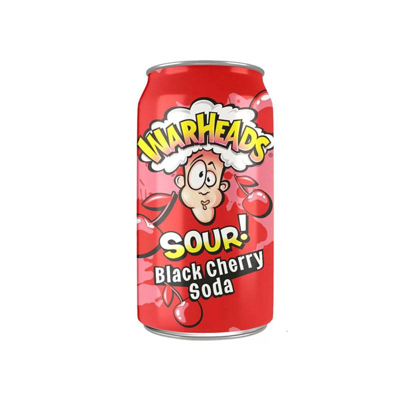 WARHEADS BLACK CHERRY SODA DRINK 355ML