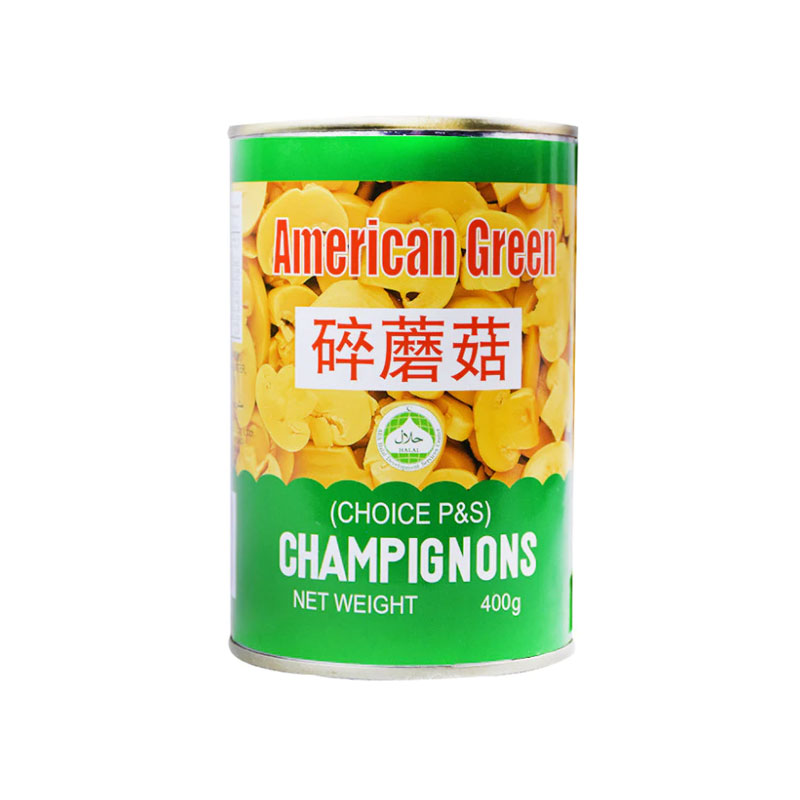 AMERICAN GREEN MUSHROOM SLICES 400G