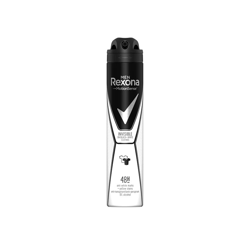 REXONA MEN BODY SPRAY INVISIBLE BLACK & WHITE 200ML