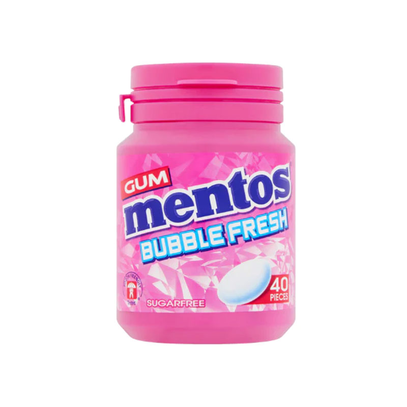 MENTOS BUBBLE FRESH GUM JAR 56GM