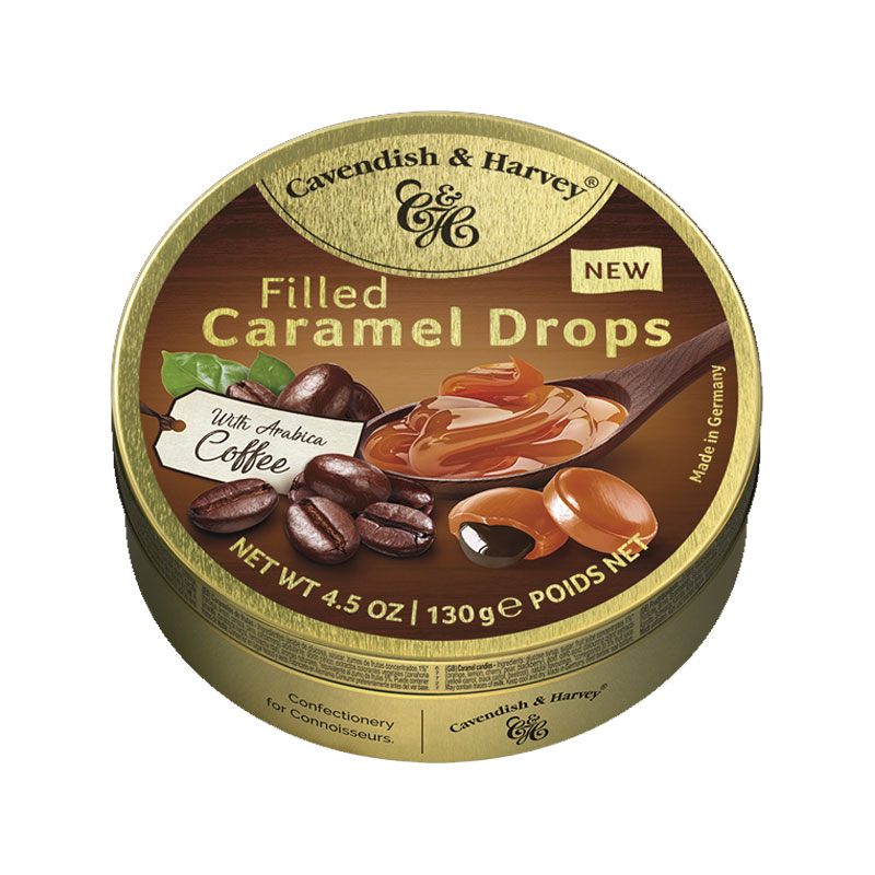 C&H CARAMEL DROPS FILLED WITH ARABICA COFFEE CANDY , 130G