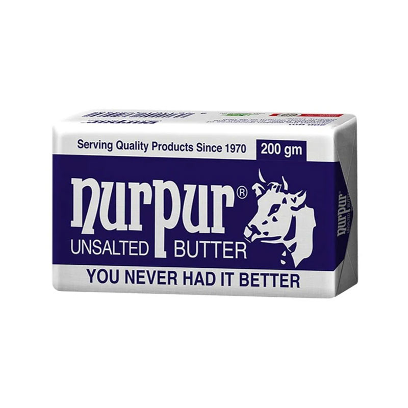 NURPUR BUTTER UNSALTED WHITE 200GM
