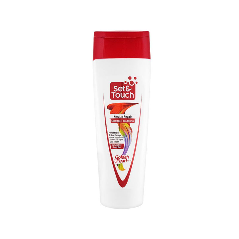 SET & TOUCH KERATIN REPAIR SHAMPOO+CONDITIONER 200ML