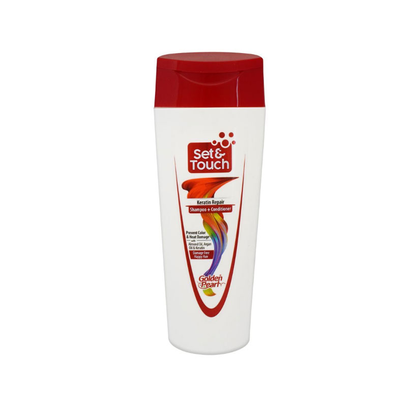 SET & TOUCH KERATIN REPAIR SHAMPOO+CONDITIONER 360ML