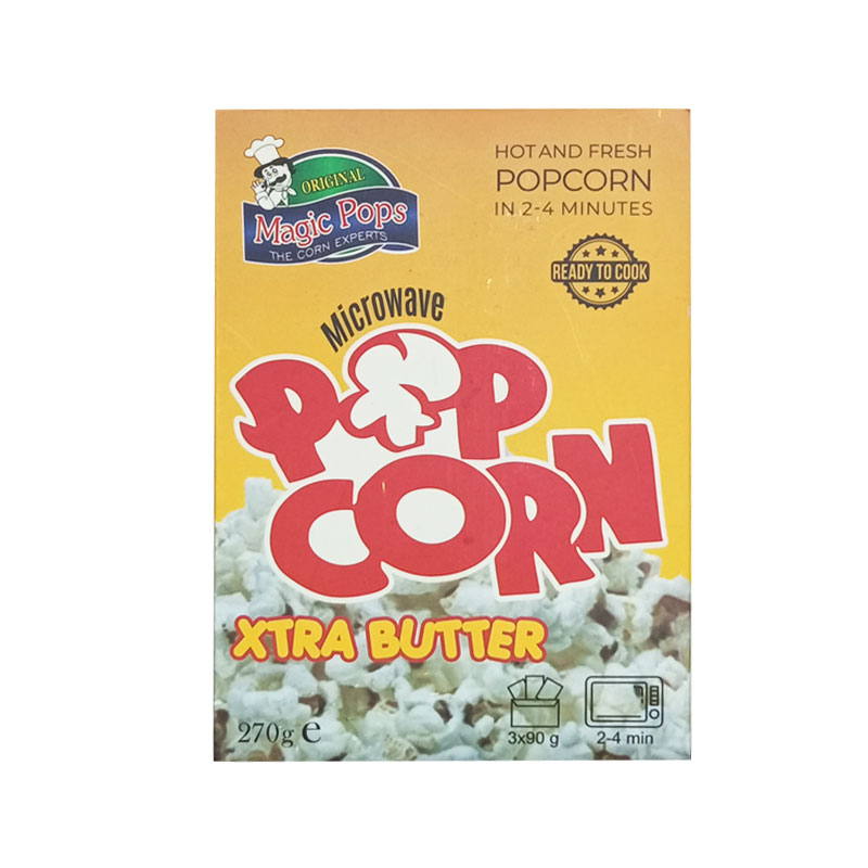 MAGIC POPS EXTRA BUTTER MICROWAVE POPCORN 270GM
