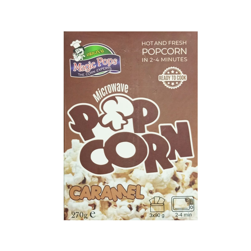 MAGIC POPS CARAMEL MICROWAVE POPCORN 270GM