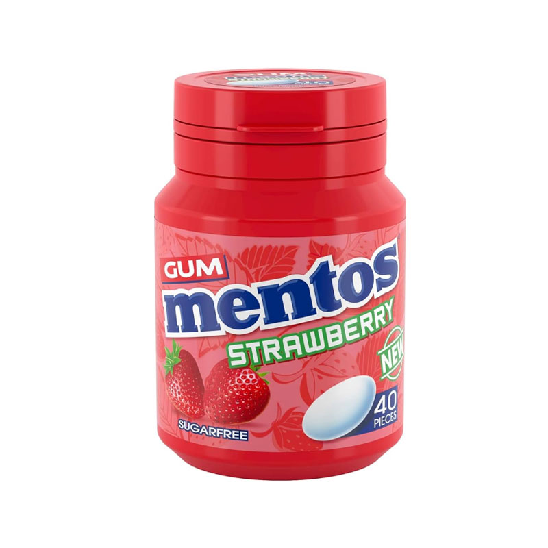 MENTOS CHEW GUM STARWBERRY 40PCS
