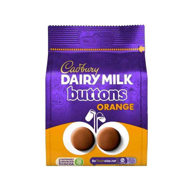 CADBURY DAIRY MILK BUTTONS ORANGE 110GM