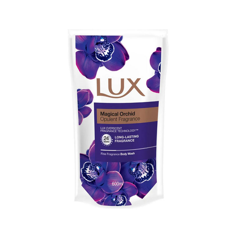 LUX SHOWER GEL MAGICAL ORCHID/SPELL 600ML POUCH