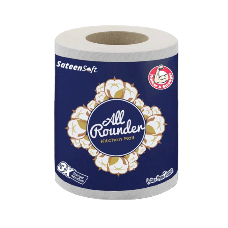 SATEENSOFT TISSUE ALL ROUNDER KITCHEN ROLL SMALL