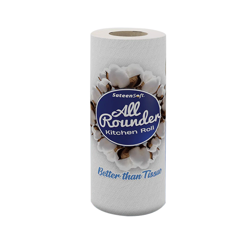 SATEENSOFT TISSUE ALL ROUNDER KITCHEN ROLL SINGLE LARGE