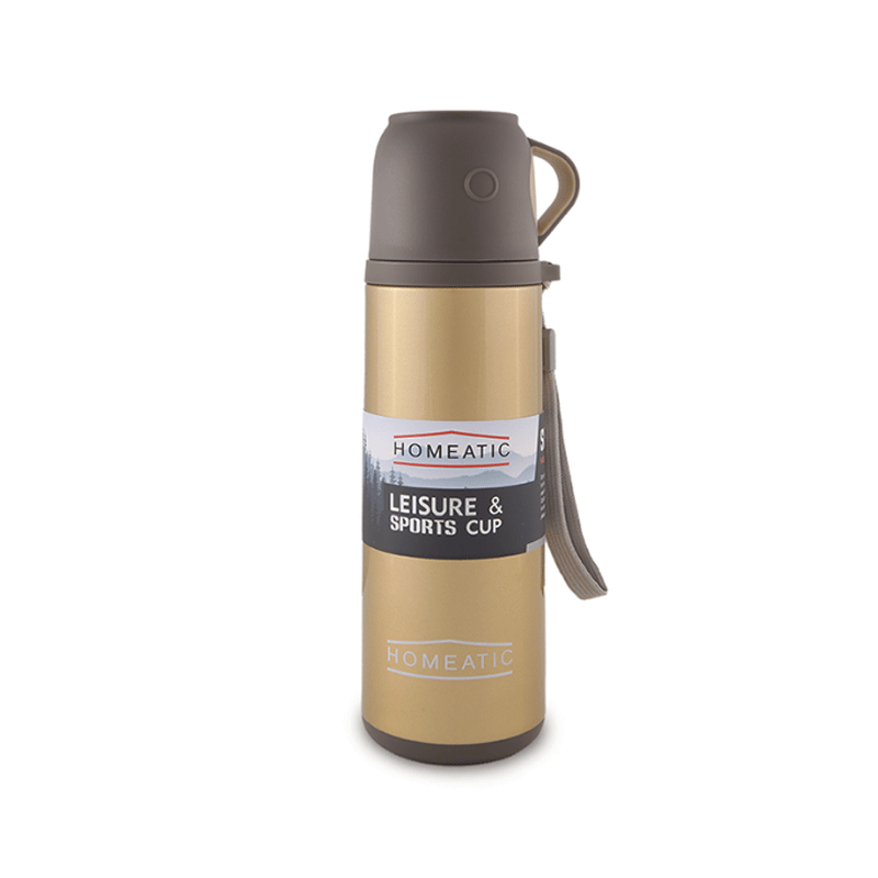 HOMEATIC STEEL WATER BOTTLE 500ML, MODEL HKD-597 1PCS