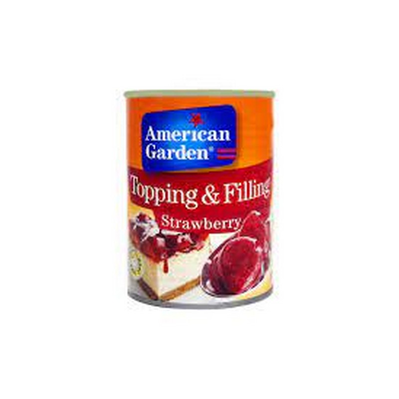 AMERICAN GARDEN TOPPING&F STRAWBERY 595GM TIN