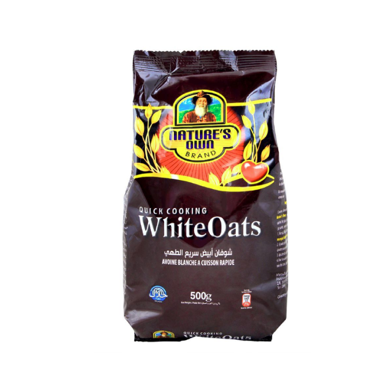 NATURES OWN WHITE OATS 500GM POUCH
