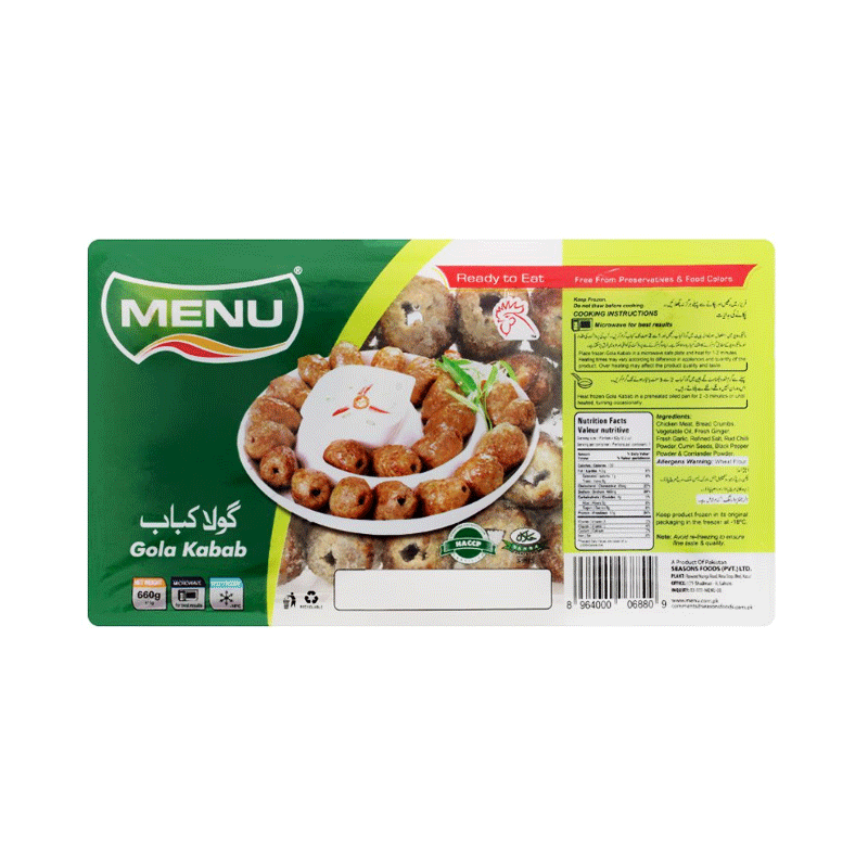 MENU GOLA KABAB 660GM