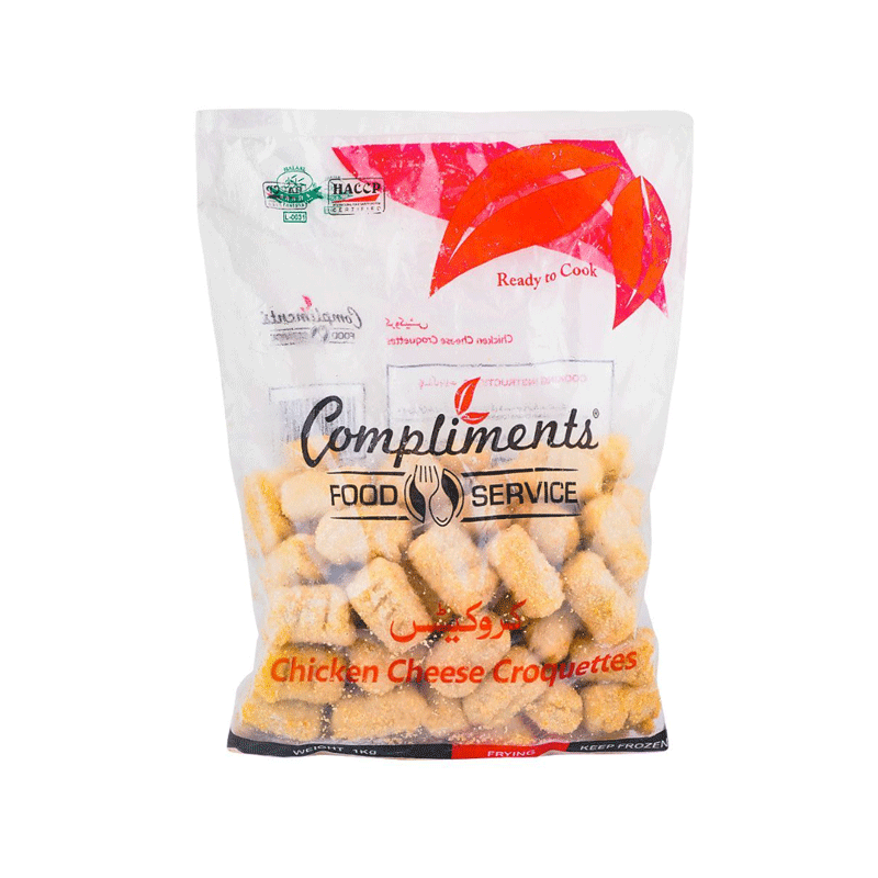 MENU COMPLIMENTS CHICKEN CHEESE CROQUETES 1KG