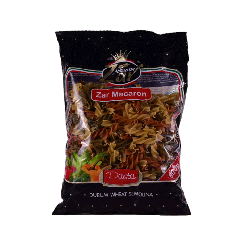 ZAR MACARON FUSILLI ROTINI VEGE PASTA 500GM