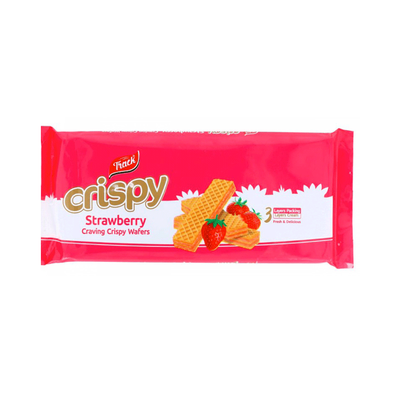 TRACK CRISPY WAFERS STRAWBERRY 75GM