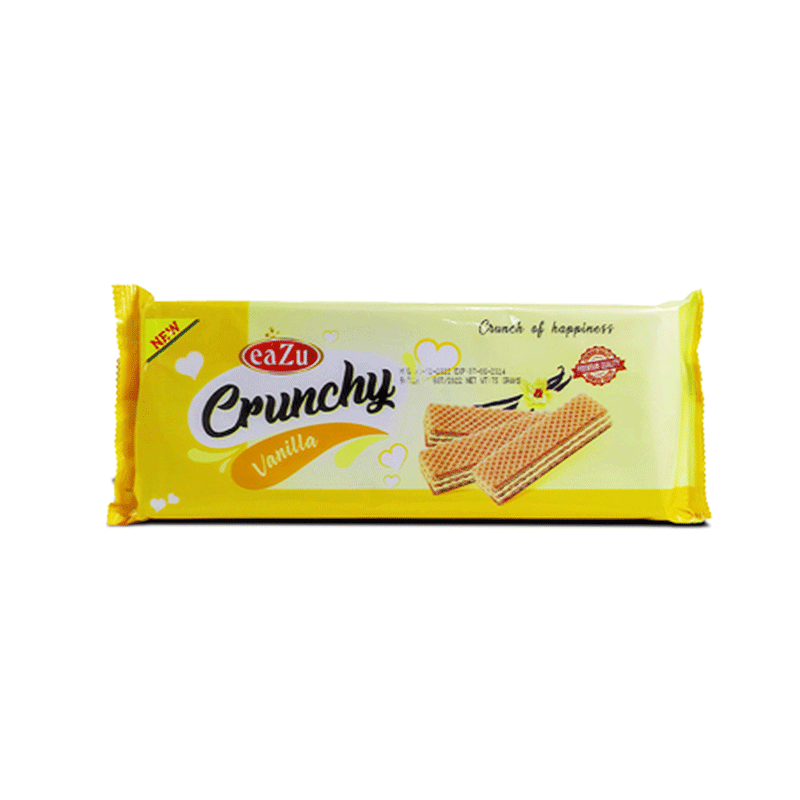 EAZU CRUNCHY WAFER VANILA 75GM