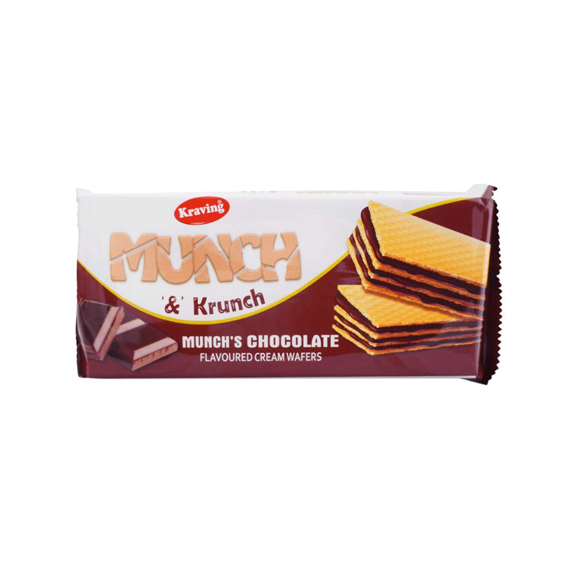 KRAVING MUNCH WAFERS CHOCOLATE 150GM