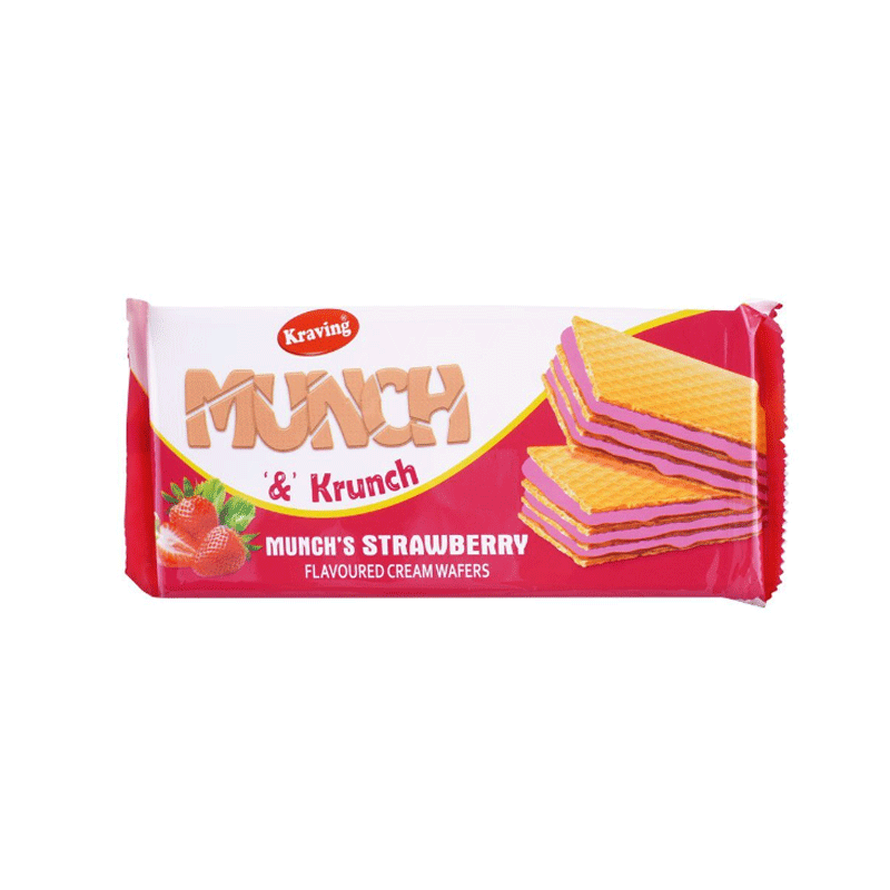 KRAVING MUNCH WAFERS STRAWBERRY 75GM