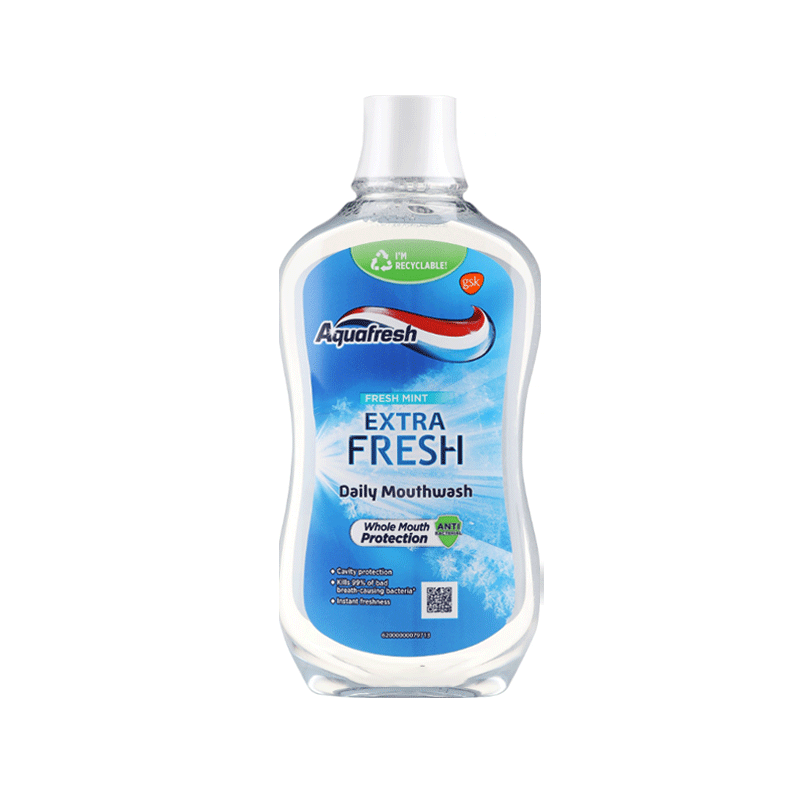 AQUAFRESH FRESH MINT MOUTH WASH 500ML