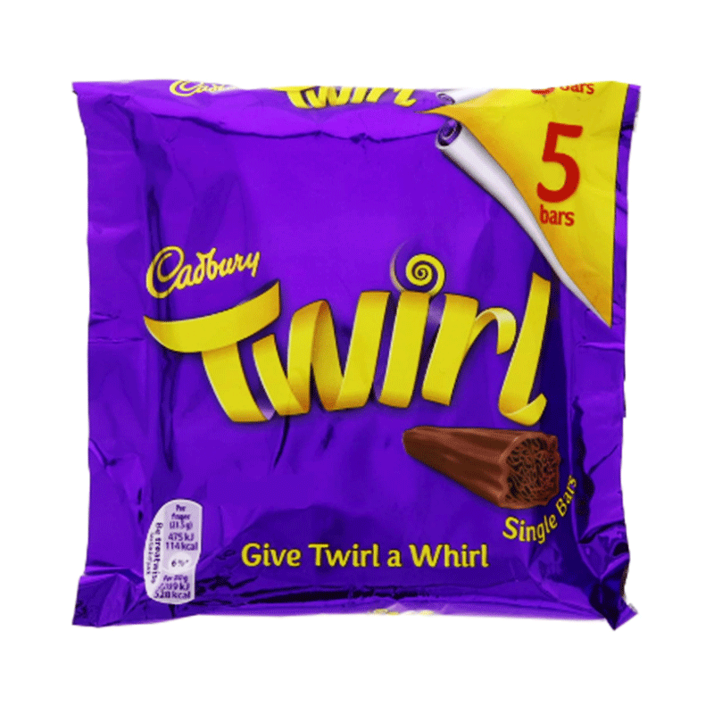 CADBURY TWIRL CHOCOLATE 5'S 107.5G