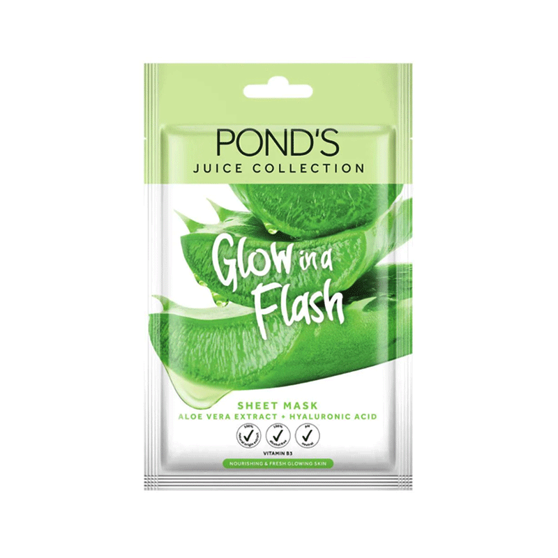 PONDS MASK SHEET GLOW IN A FLASH ALOE VERA 1PCS