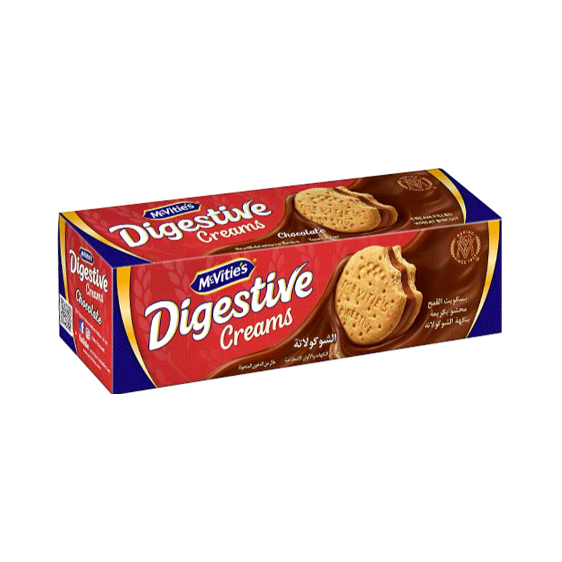MCVITIES DIGESTIVE CREAM CHOCOLATE BISCUIT 100GM