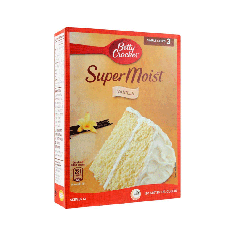 BETTY CROCKER CAKE MIX VANILLA 500GM
