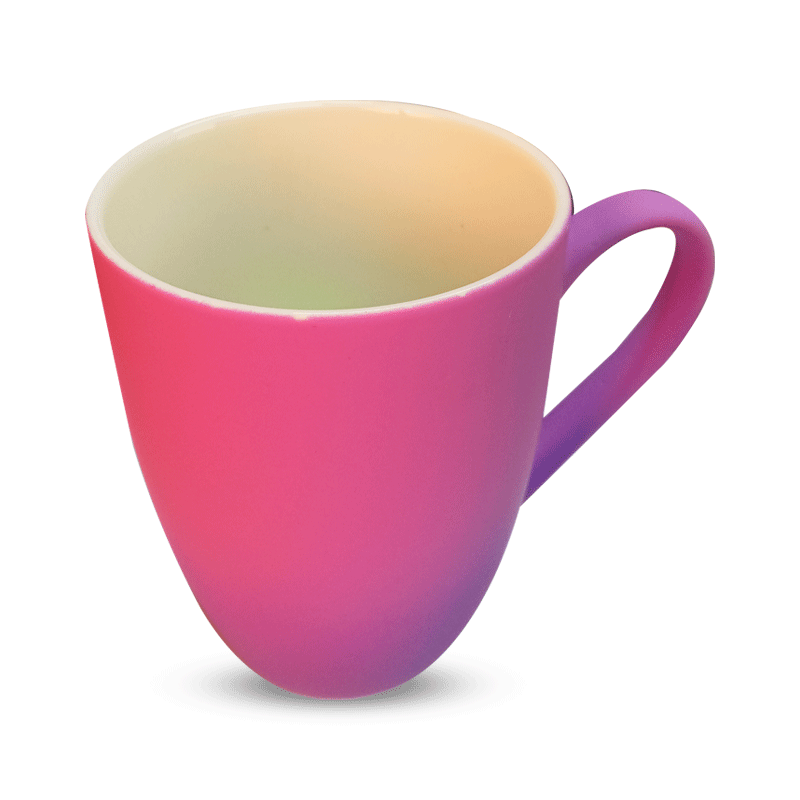 MT.C MATT TEA MUG CHINA PINK GRADIENT