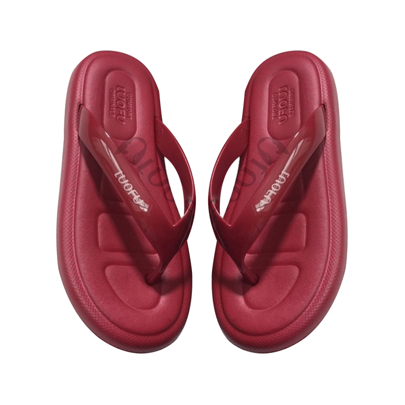 LUOFU LADIES SLIPPER, COLOR MAROON, SIZE 37, SIMPLE 1'S