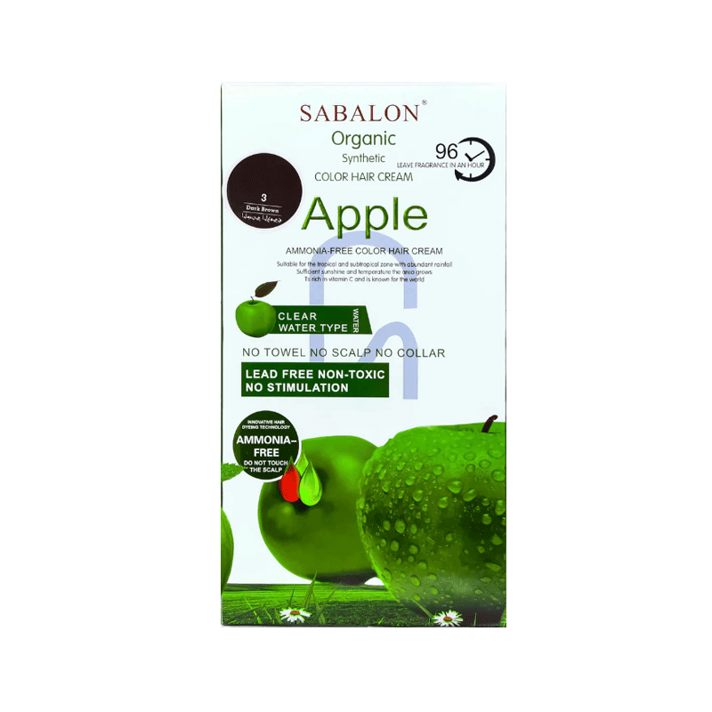 SABALON HAIR COLOR CREAM APPLE DARK BORWN 1000ML