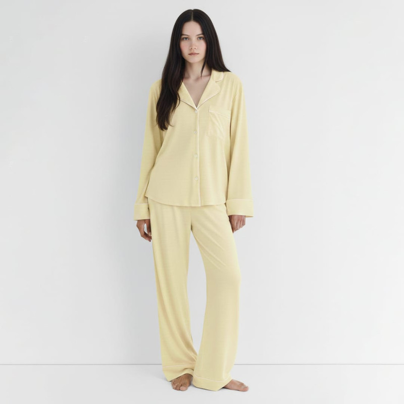 LADIES NIGHT SUIT YELLOW 2 PEICE IMPORTED