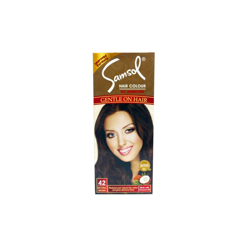 SAMSOL HAIR COLOUR NATURAL BROWN 42