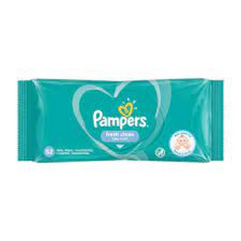 PAMPERS WIPES FESH CLEAN 52PCS