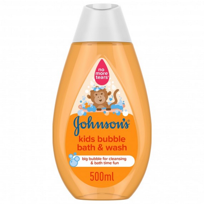JOHNSONS BABY SHAMPOO KID BUBBLE BATH & WASH 500ML