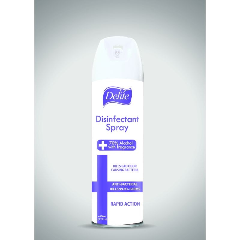 DELITE DISINFECTANT RAPID ACTION SPRAY 450ML