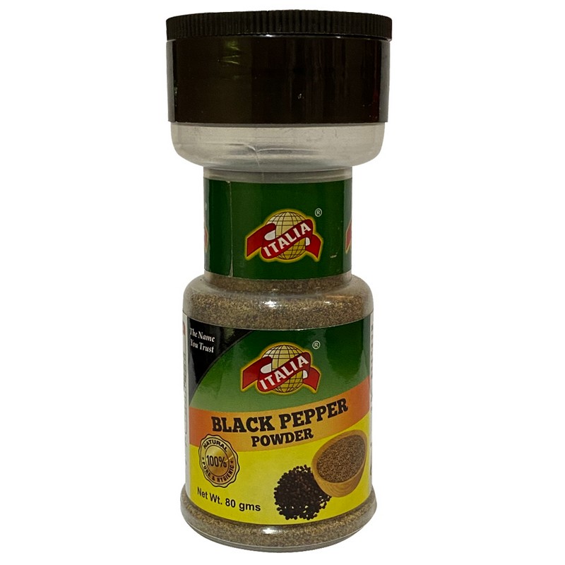 ITALIA BLACK PEPPER POWDER 80GM JAR