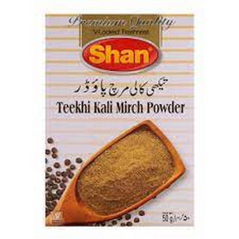 SHAN TEEKHI KALI MIRCH POWDER 25G