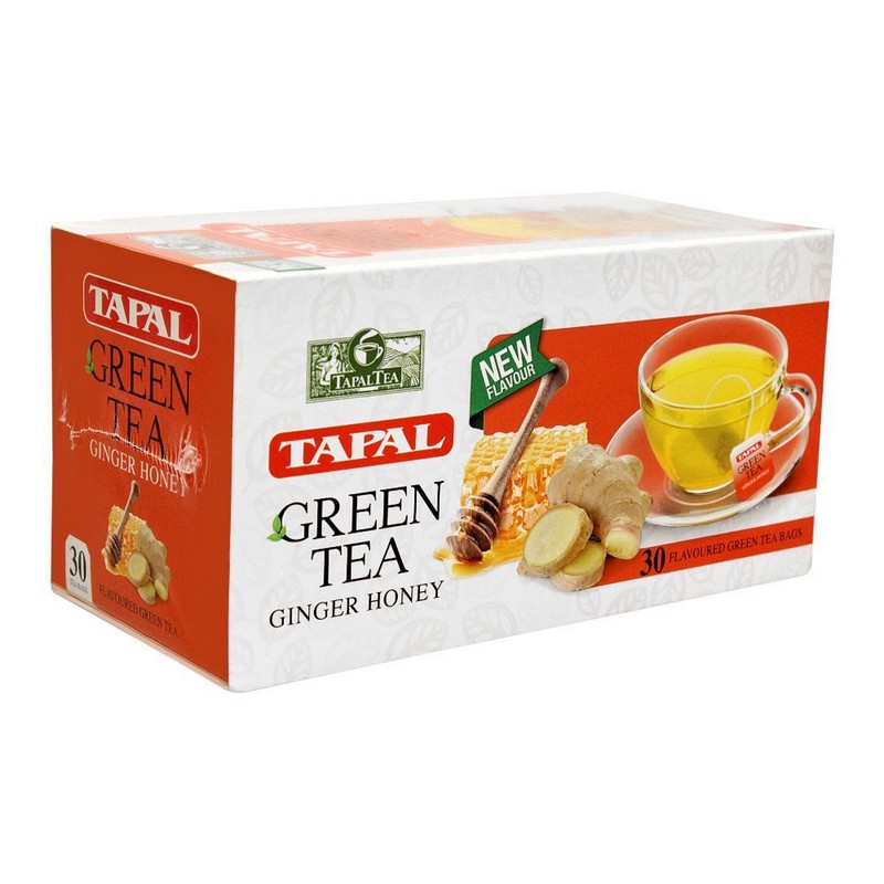 TAPAL GREEN TEA BAGS GINGER HONEY 30S